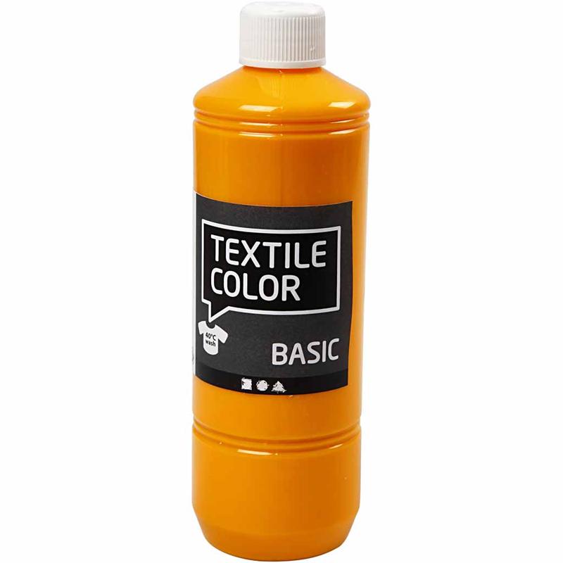 Kreativfirma Textilfarbe Semi-bedeckende Textilfarbe Gelb, 500 ml
