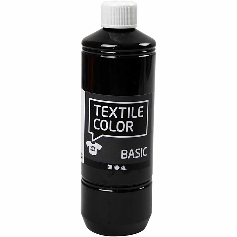Textilfarbe - schwarz, 500 ml