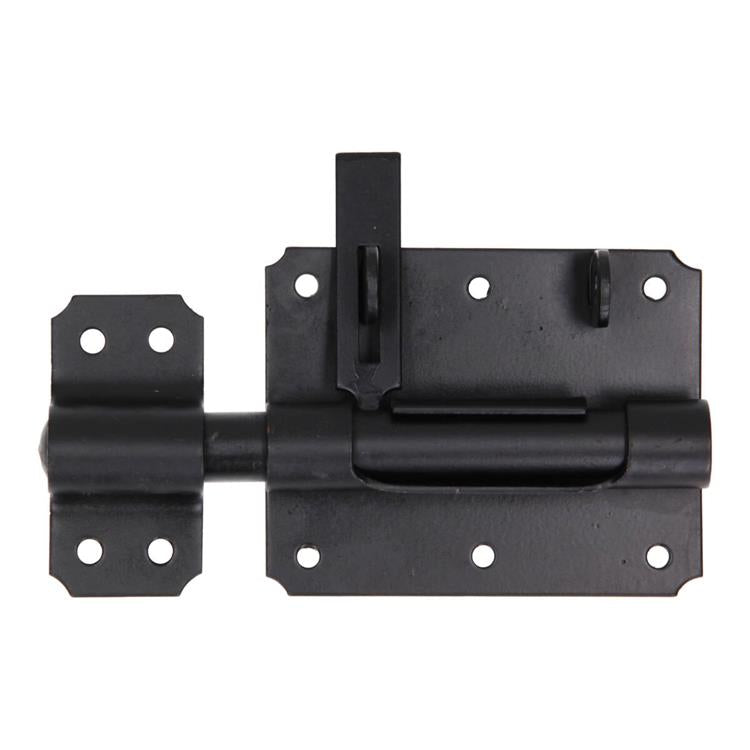 Mack 1069135 - Vorhängeschlossriegel schwarz 100 mm | 5 Stück
