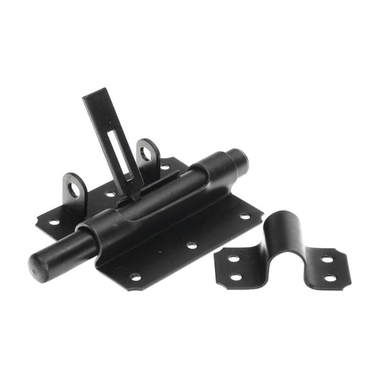 Mack 1069135 - Vorhängeschlossriegel schwarz 100 mm | 5 Stück