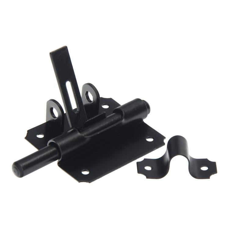 Mack 1069134 - Vorhängeschlossriegel schwarz 80 mm | 5 Stück