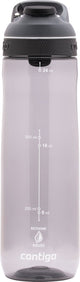 Contigo Cortland Wasserflasche mit automatischer Versiegelung | große BPA-freie Trinkflasche mit 720 ml | Sportflasche | auslaufsichere Trinkflasche | ideal für die Schule, das Fitnessstudio, Radfahren, Laufen, Walken | Rauch