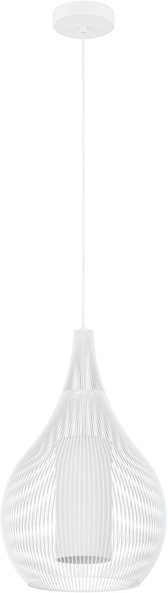 Eglo Razoni 1 Hängelampe - E27 - ø 42,5 cm - Weiß - Stahl|Glas