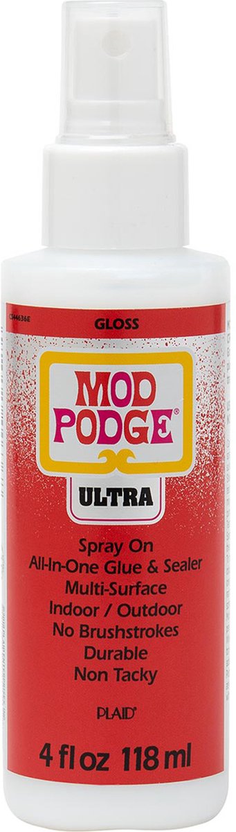 Mod Podge • Spray Ultra Gloss (118 ml) • Fixierkleber und Versiegelung in 1 • Sprühflasche 118 ml