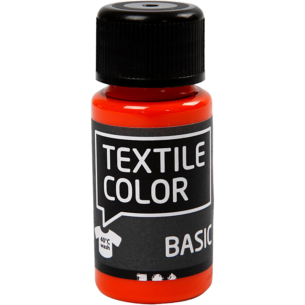 Kreativfirma Textilfarbe halb bedeckt Textilfarbe Orange, 50 ml