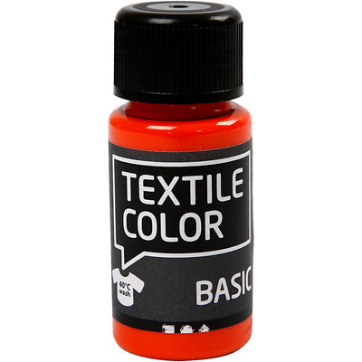 Kreativfirma Textilfarbe halb bedeckt Textilfarbe Orange, 50 ml