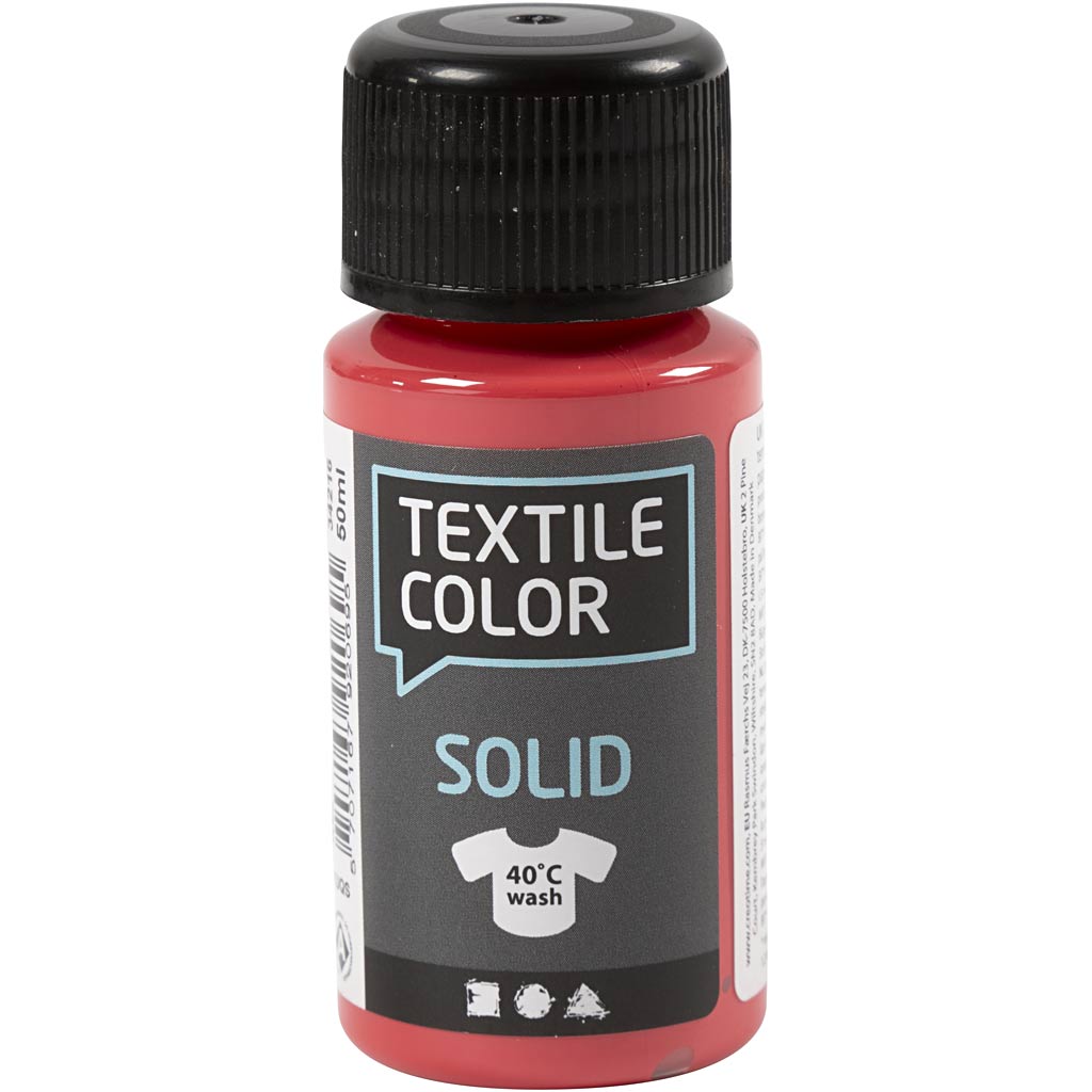 Kreativfirma Textilfarbe -Bedeckung Textilfarbe Rot, 50 ml