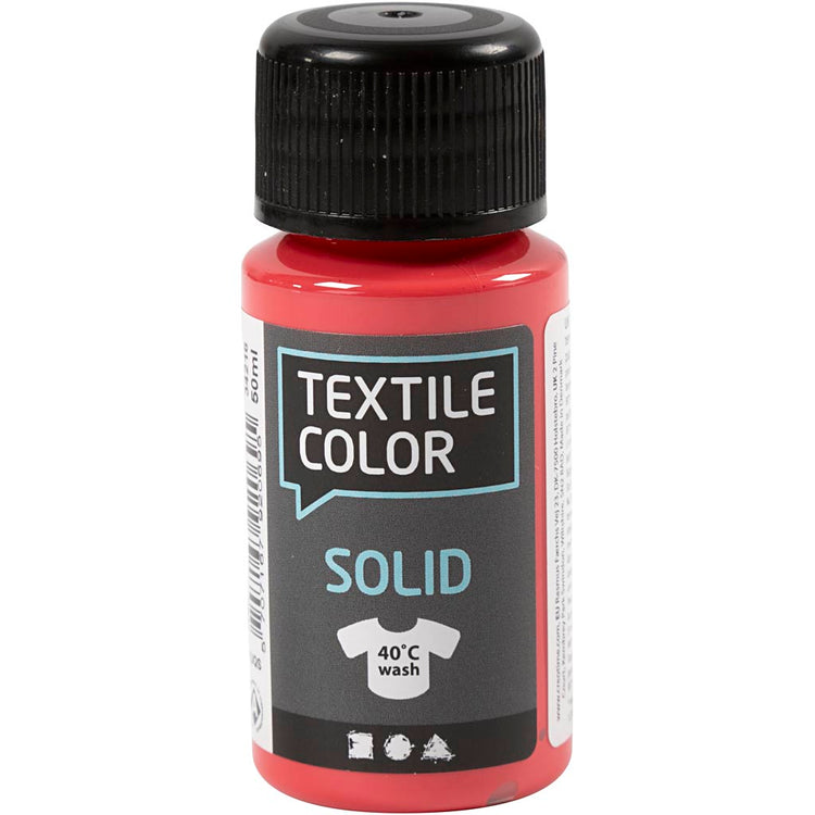 Kreativfirma Textilfarbe -Bedeckung Textilfarbe Rot, 50 ml