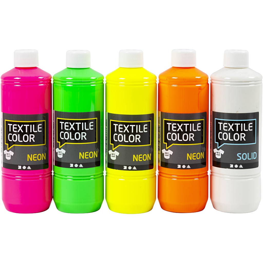 Kreativfirma Textilfarbe Semi-bedeckender Textilfarbe, 5x500ml