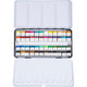 Creativ Company Art Aquarellfarbe, ½ Näpfchen, Größe 10x15x20 mm, Standardfarben, 48 Farben 1 Box