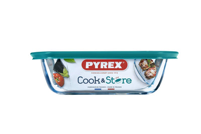 Pyrex Cook Store 1,2L -Gericht mit Deckeldeckel