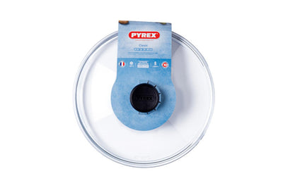 Pyrex-Deckelglas mit Knopf, 26 cm Glas