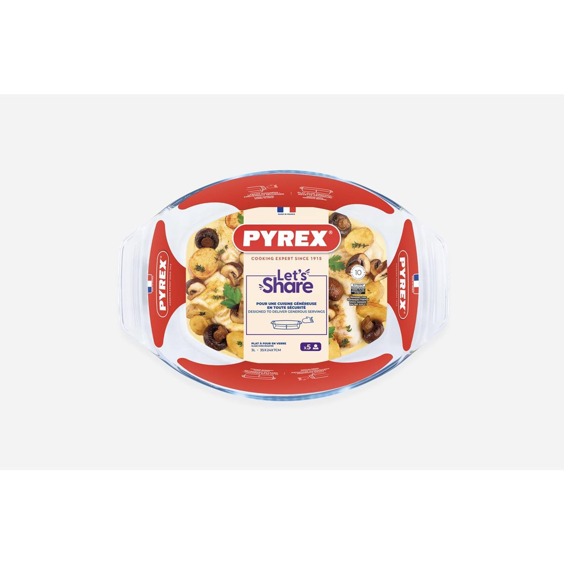Pyrex-Auflaufform oval 35 x 24 cm 2,8l