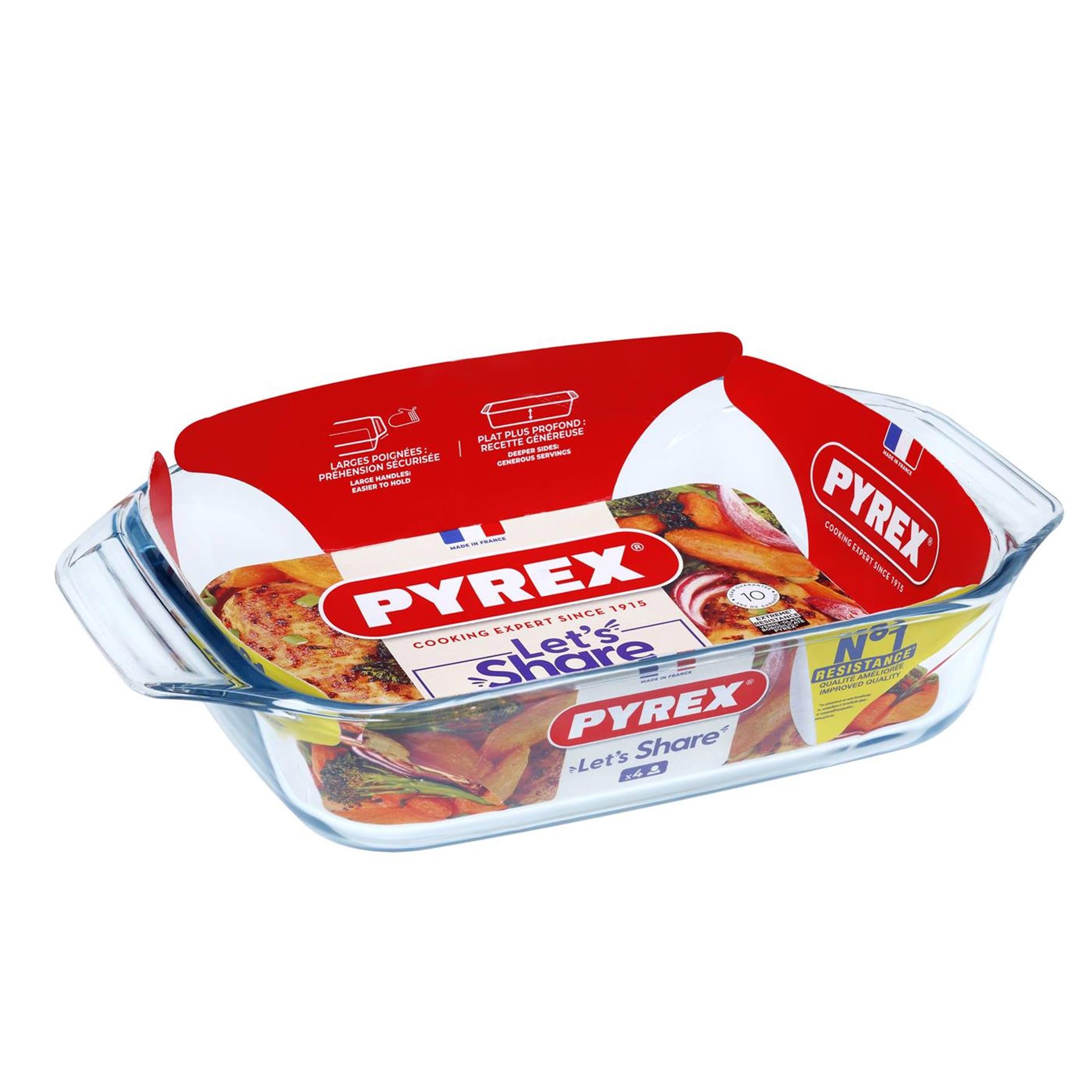 Pyrex unwiderstehlicher Backschale Rechteck 2,2 Liter 31x20 cm