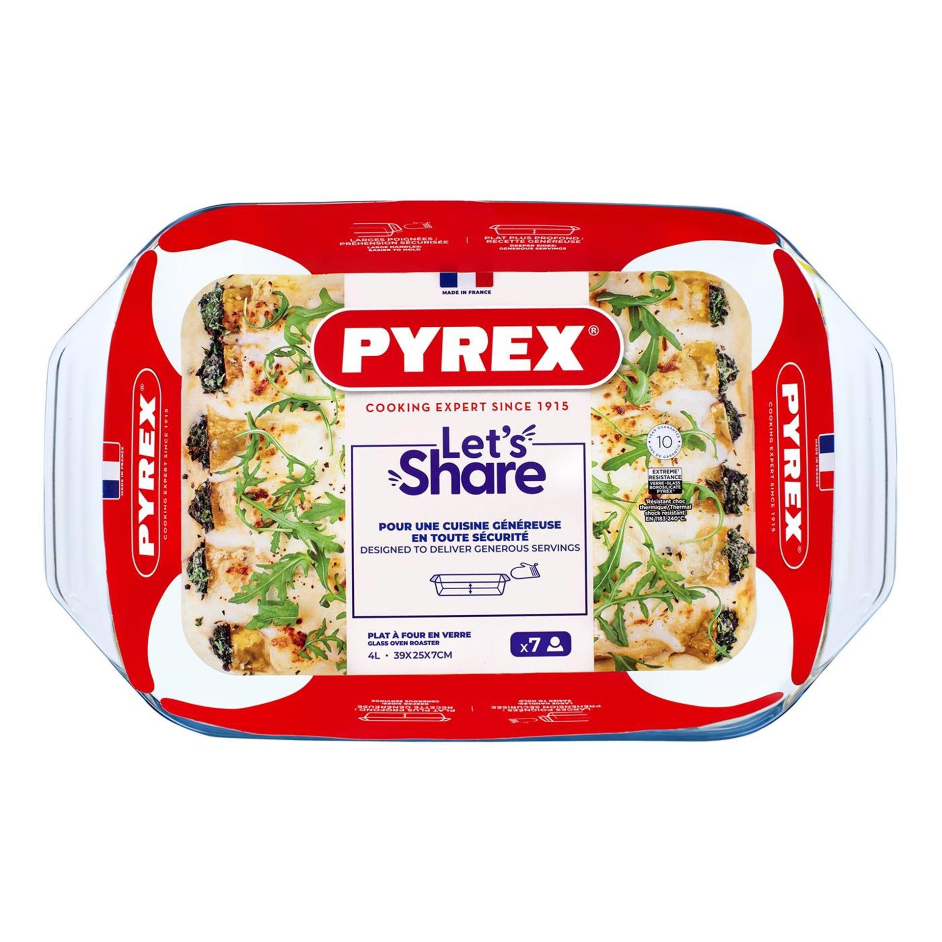 Pyrex-Auflaufform 39x25cm 3,8l Glas