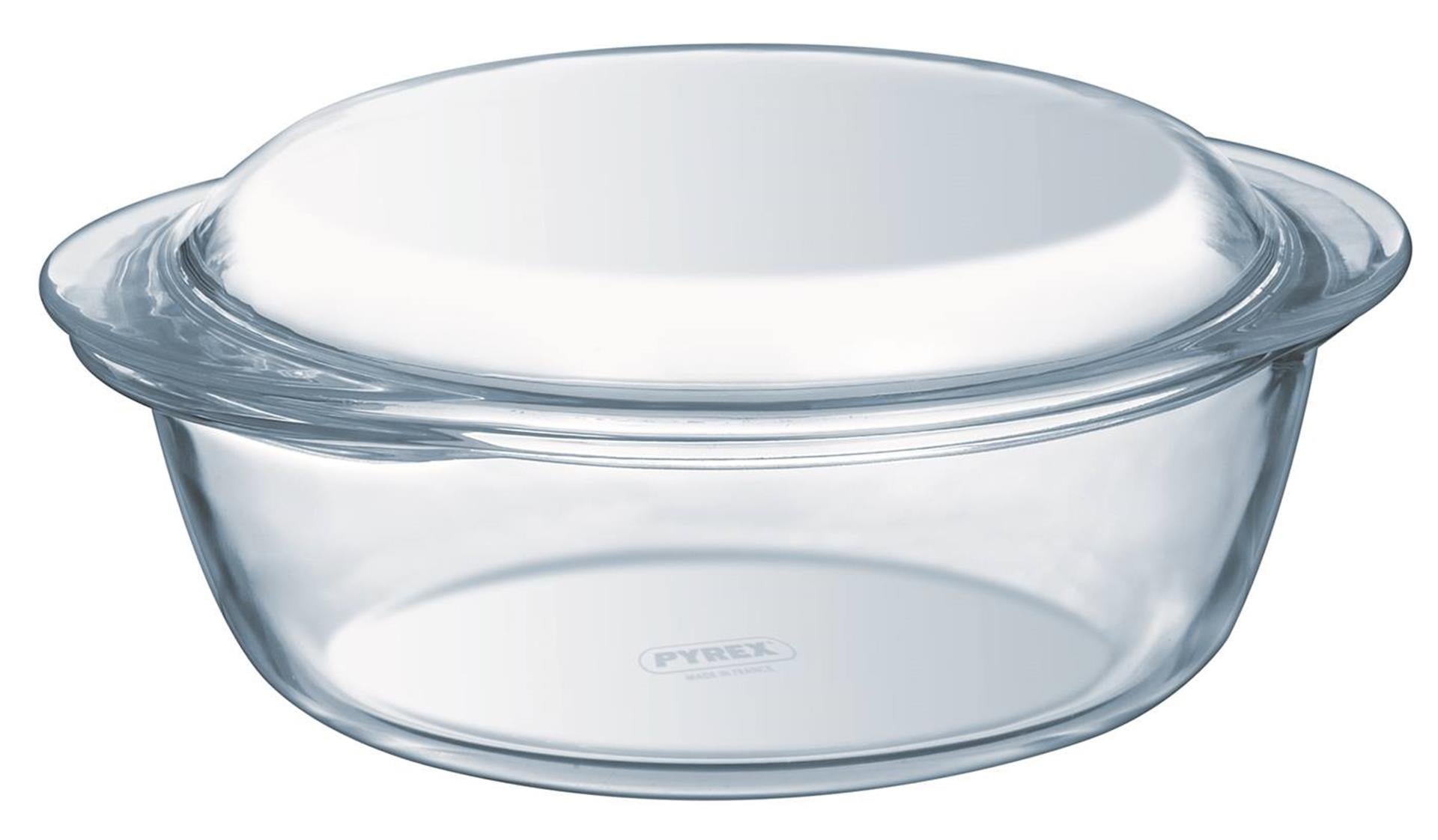 Pyrex -Backform mit Deckel 1,6 l und 0,5 l