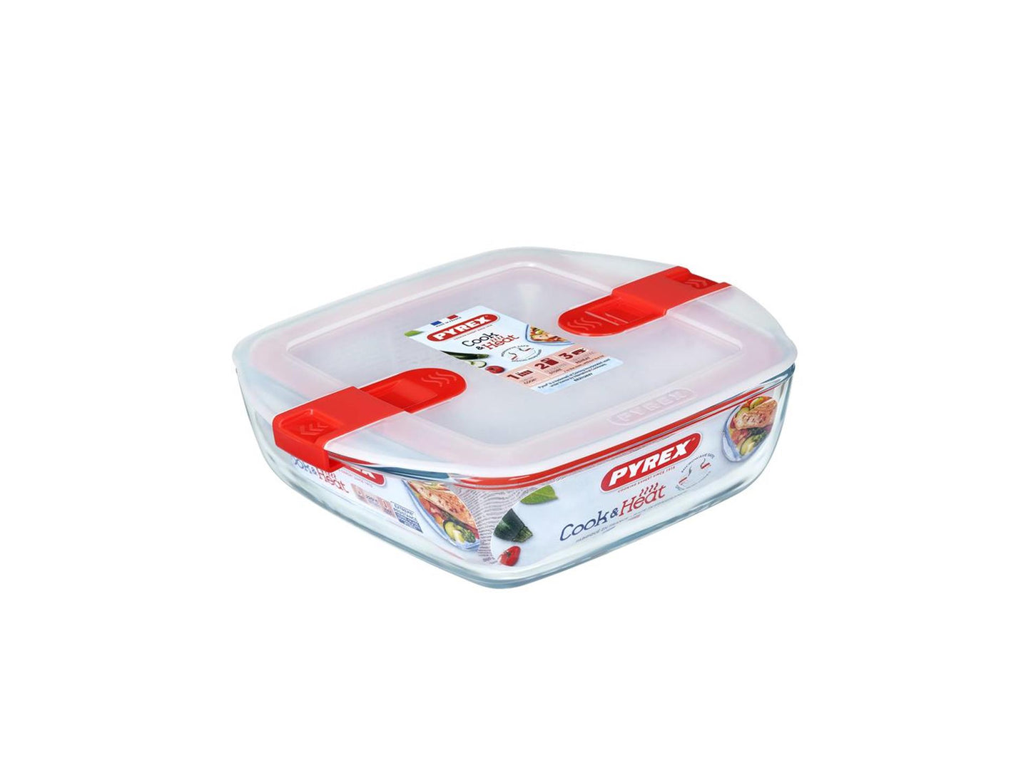Pyrex-Schüssel mit Deckel 1l 20x17x6cm