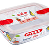 Pyrex-Schüssel mit Deckel 1,1l 23x15x6cm