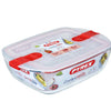 Pyrex-Schüssel mit Deckel 2,5l 28x20x8cm
