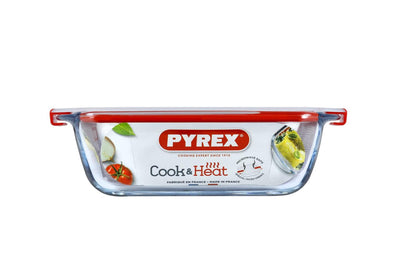 Pyrex-Schüssel mit Deckel 2,5l 28x20x8cm