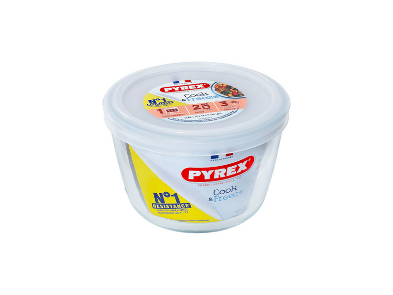 Pyrex Cook Freeze -Skala um 0,6 l 12 cm mit Klammerdeckel