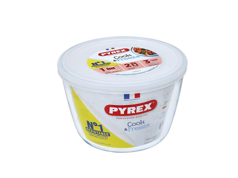 Pyrex Cook Freeze Skala um 1,6 l 16 cm mit Klammerdeckel