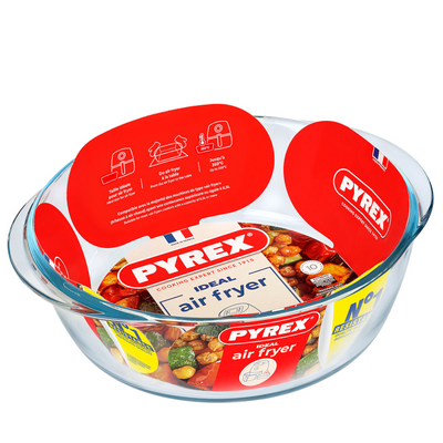 Pyrex Heißluftfritteusen-Auflaufform 20x18x7 cm rund | 2 Stk