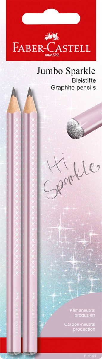 Faber-Castell Bleistiftset – Jumbo Sparkle Cosmic – 2 Stück auf Blisterkarte – FC-111683