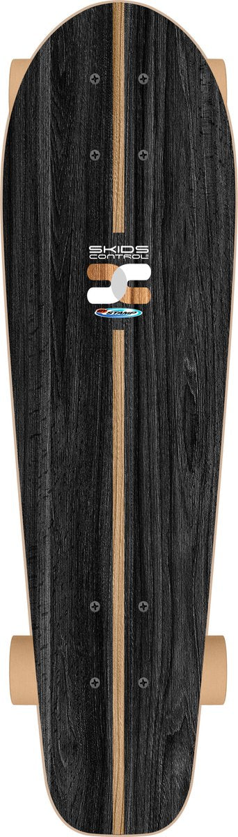 Kufenkontrolle - Oxygen Cruiser Skateboard 70 x 20 cm schwarz beige