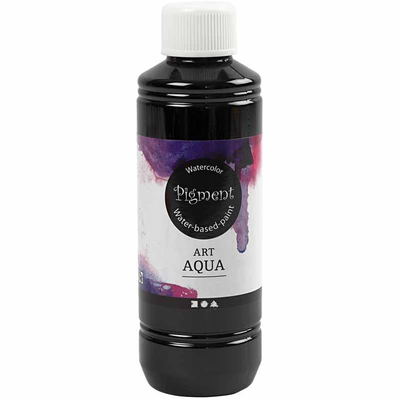 Pigment flüssige Aquarellfarbe, schwarz, 250 ml 1 Flasche