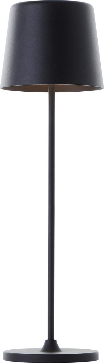 Brilliant Kaami wiederaufladbare Tischleuchte – für den Außenbereich – LED 2 W 3000 K – 3 Stufen dimmbar – IP44 – Schwarz