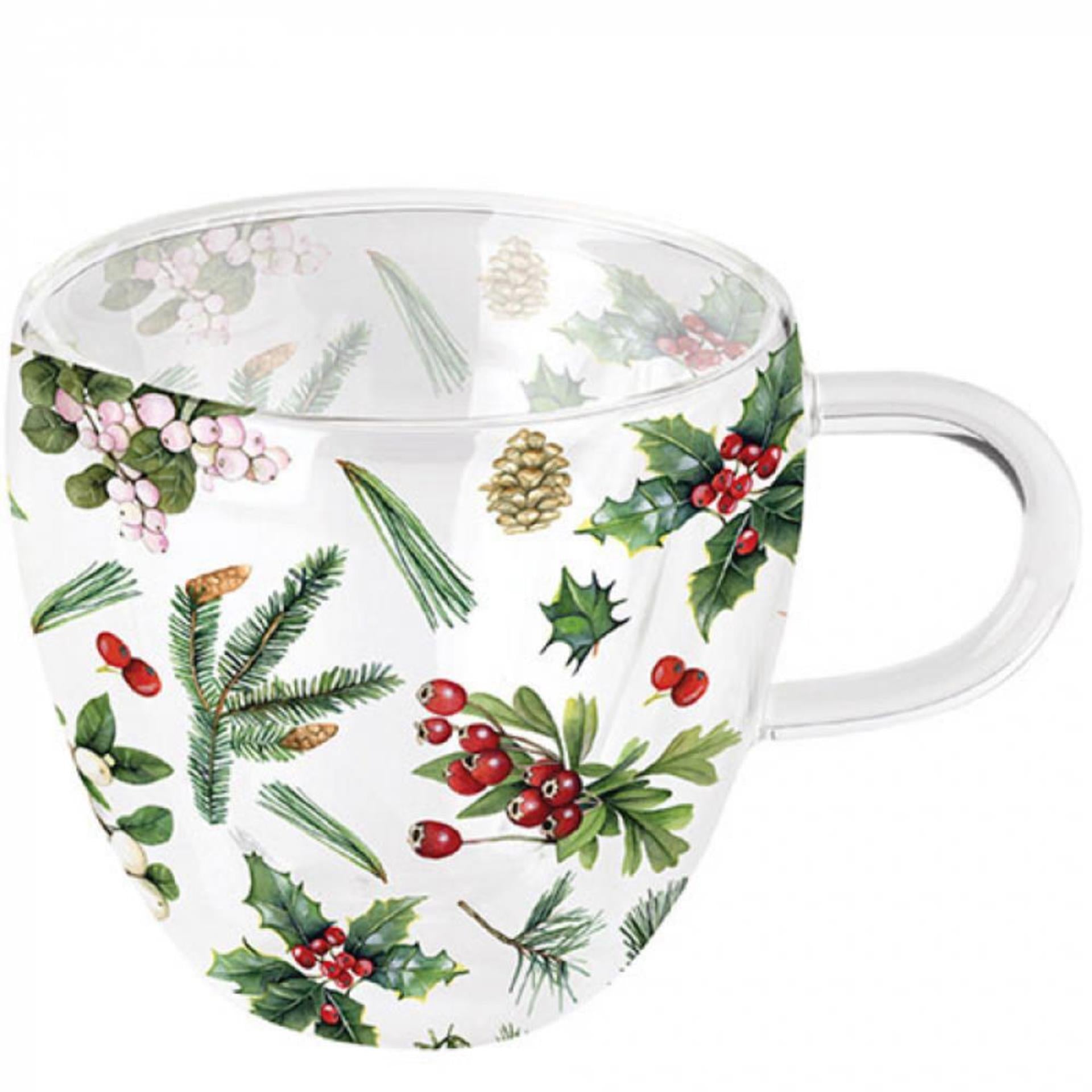 Ambiente Glas Wintergrün 200ml weiß