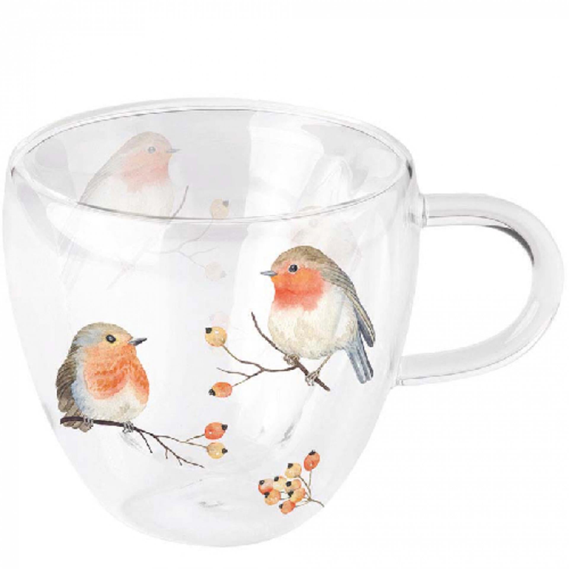 Ambiente doppelwandige Glas-Robin-Familie