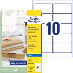 Inkjet-Adressetiketten avery 250 Stück transparent