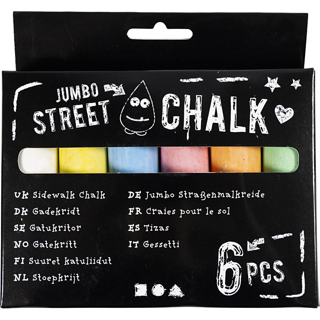 Creativ Company Gehwegkreide, 6 Stück, 1 Box