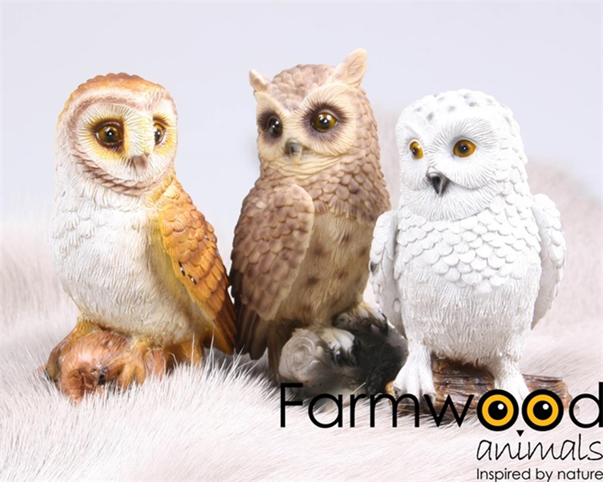 Farmwood Tiere Gartenstatue Eule 13cm