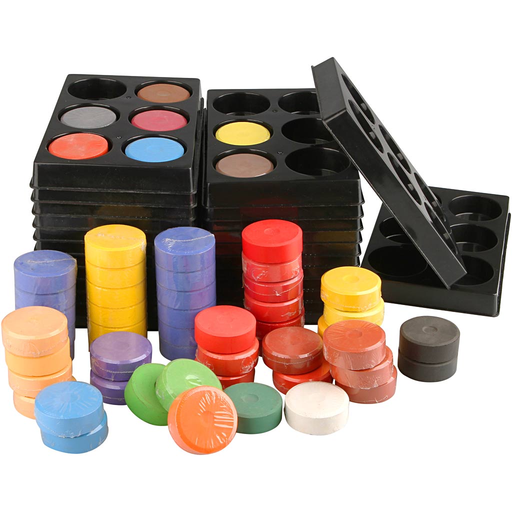 Colortime Aquarell, H: 16 mm, T 44 mm, verschiedene Farben, 1 Set