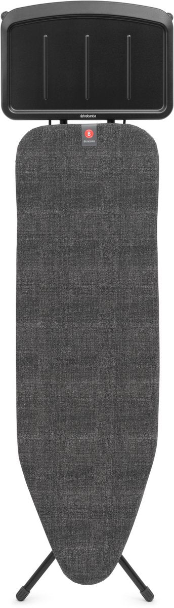 Brabantia Bügelbrett B – für Dampfgenerator – 124 x 38 cm – Jeansschwarz