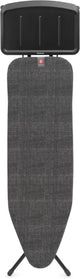 Brabantia Bügelbrett B – für Dampfgenerator – 124 x 38 cm – Jeansschwarz