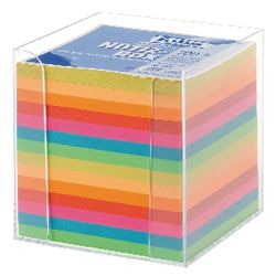 Transparenter Plexiglashalter + Nachfüllfolie 700 Blatt 9x9 cm