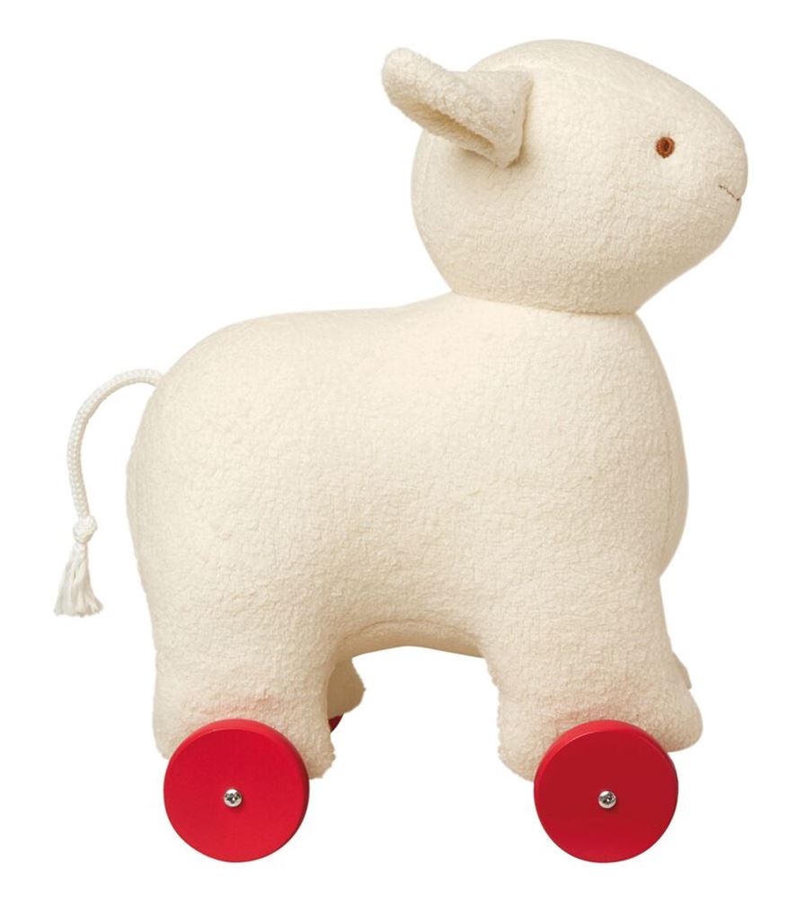 Schaf 32 cm auf Rädern