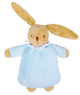 Kuschelige Hasenrassel hellblau 19 cm