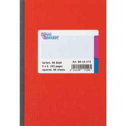 Notizbuch König Ebhardt A6 kariert rot