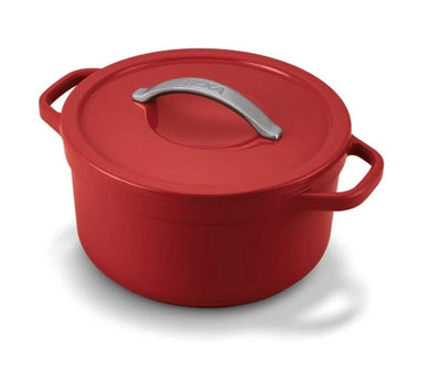 Beka Plume Kochtopf 24 cm aus rotem Aluminium mit Keramik-Antihaftbeschichtung