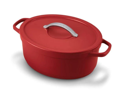 Beka Plume ovaler Kochtopf 31 cm aus rotem Aluminium mit Keramik-Antihaftbeschichtung