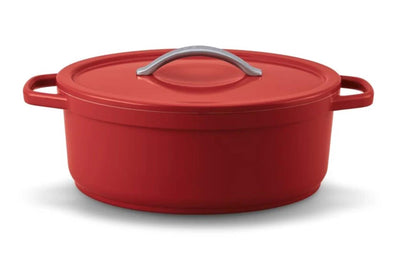 Beka Plume ovaler Kochtopf 31 cm aus rotem Aluminium mit Keramik-Antihaftbeschichtung