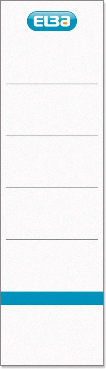 Elba-Rückenetiketten | Fuß 19x5 | 9cm | weiß 10 Stk