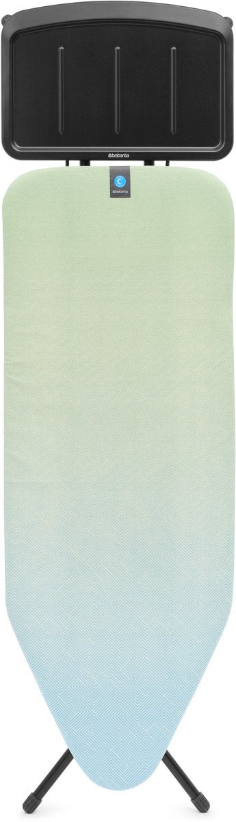 Brabantia Bügelbrett C – für Dampfgenerator – 124 x 45 cm – beruhigendes Meer