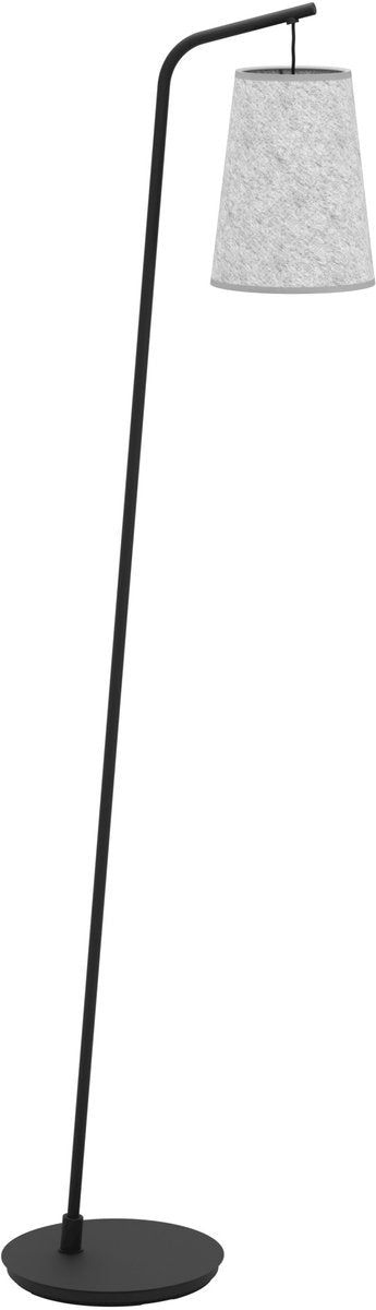 Eglo Alsager Stehleuchte - E27 - 170 cm - Schwarz|Grau - Filz|Stahl