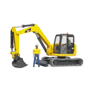 Bruder Cat Mini -Bagger mit Arbeiter